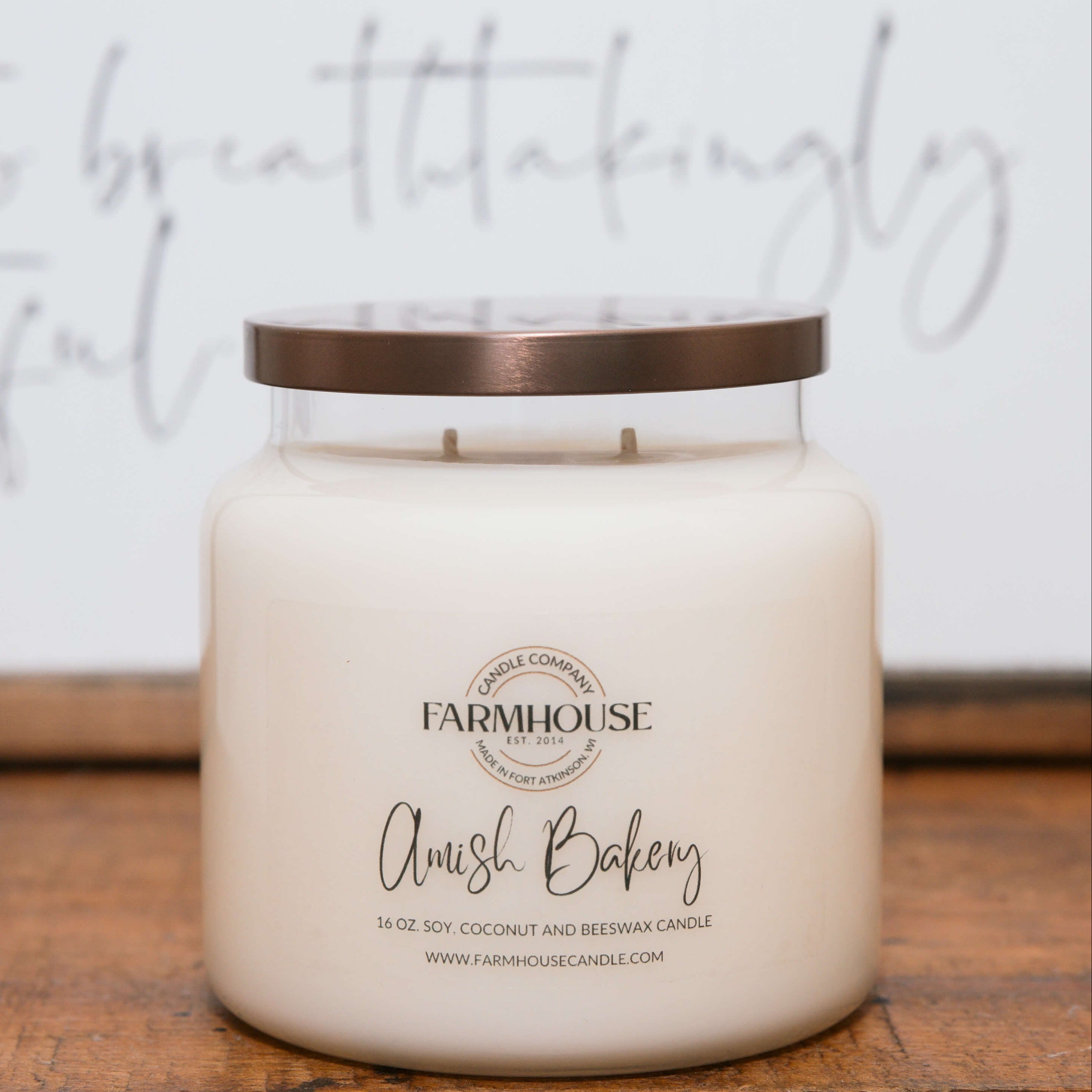 Amish Bakery hand-poured soy, coconut and beeswax candle | Farmhouse Candle Company | Wisconsin