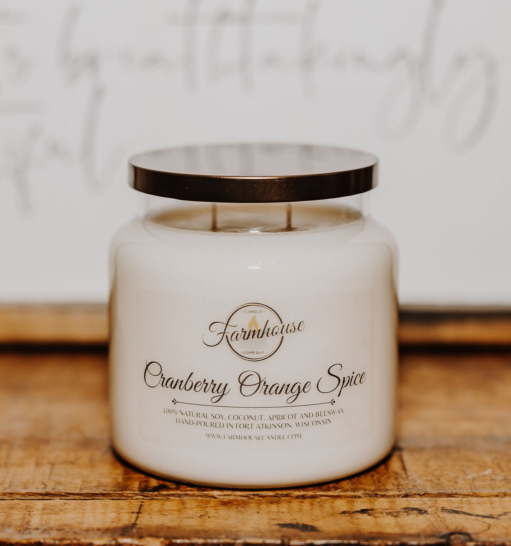 16 oz. Cranberry Orange Spice | FARMHOUSE CANDLE COMPANY