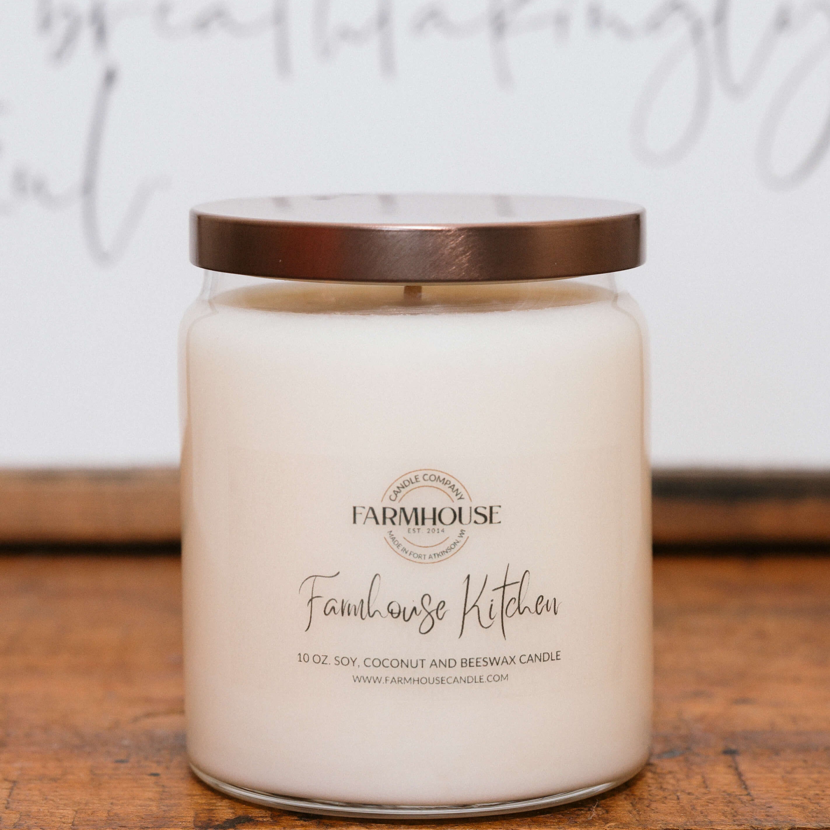 Farmhouse Kitchen hand-poured soy, coconut and beeswax candle | Farmhouse Candle Company | Wisconsin