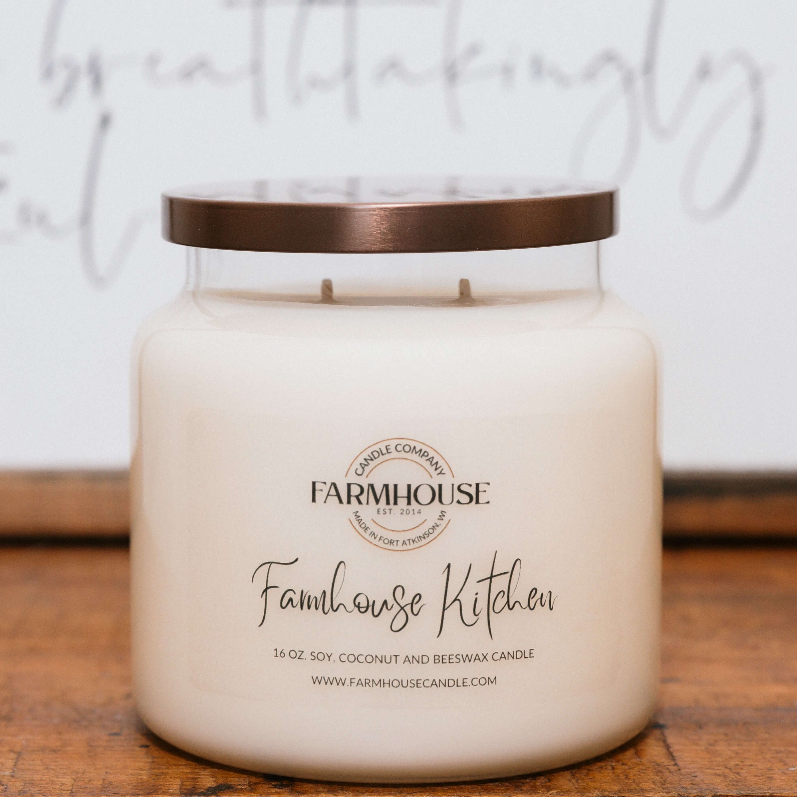 Farmhouse Kitchen hand-poured soy, coconut and beeswax candle | Farmhouse Candle Company | Wisconsin