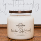 Bourbon Salted Caramel hand-poured soy, coconut and beeswax candle | Farmhouse Candle Company | Wisconsin