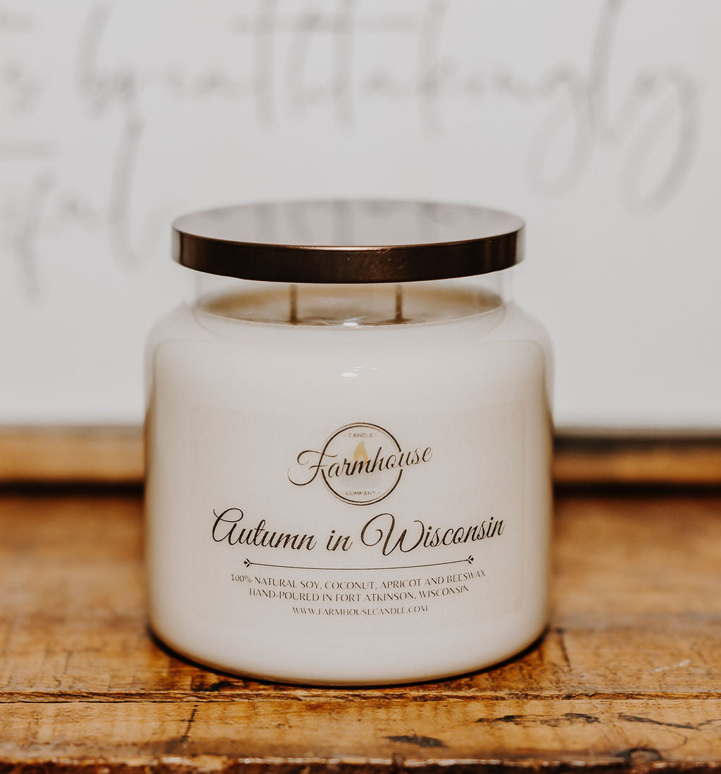 16 oz. Autumn in Wisconsin Candle | FARMHOUSE CANDLE COMPANY