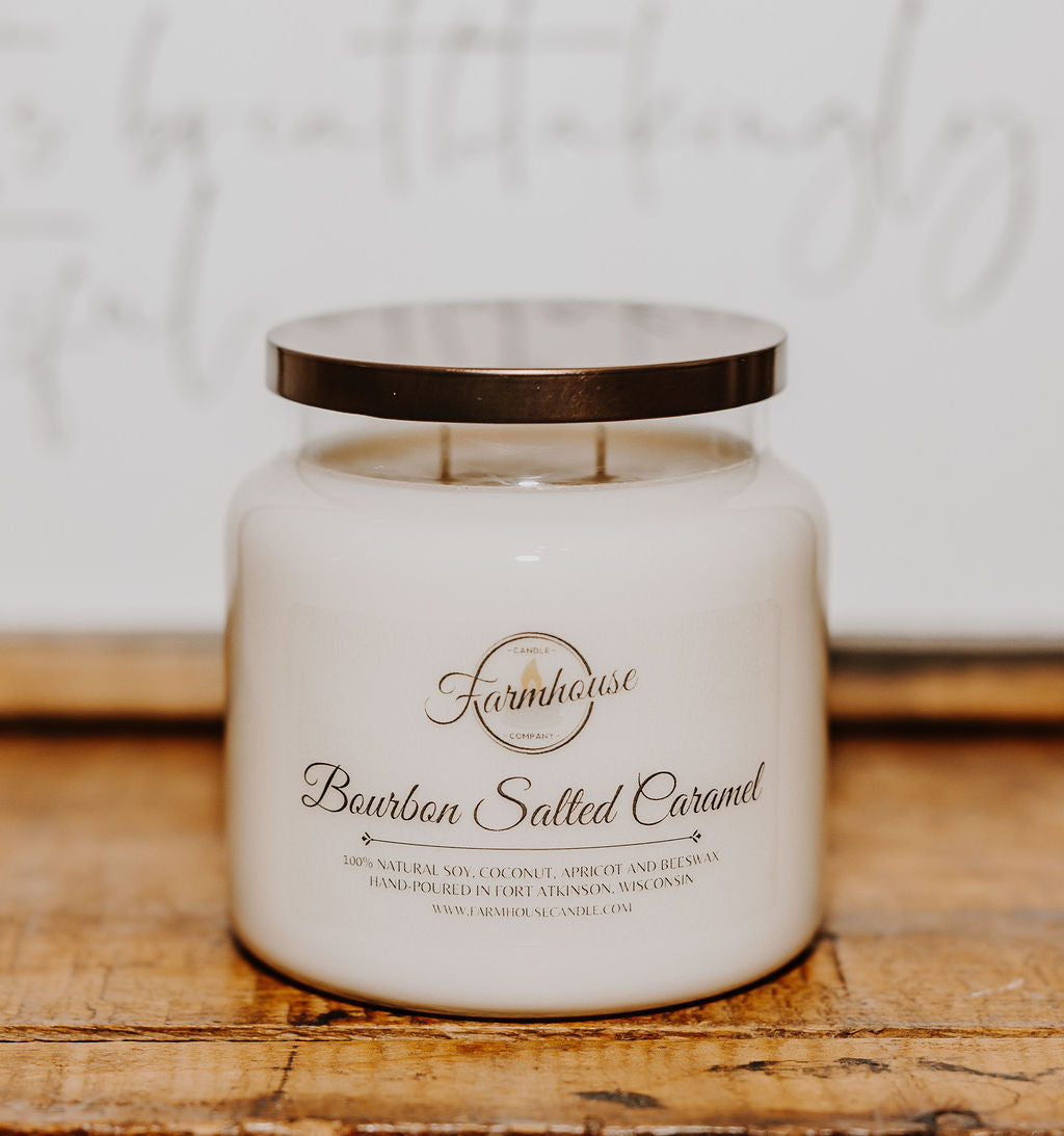 16 oz. Bourbon Salted Caramel | FARMHOUSE CANDLE COMPANY