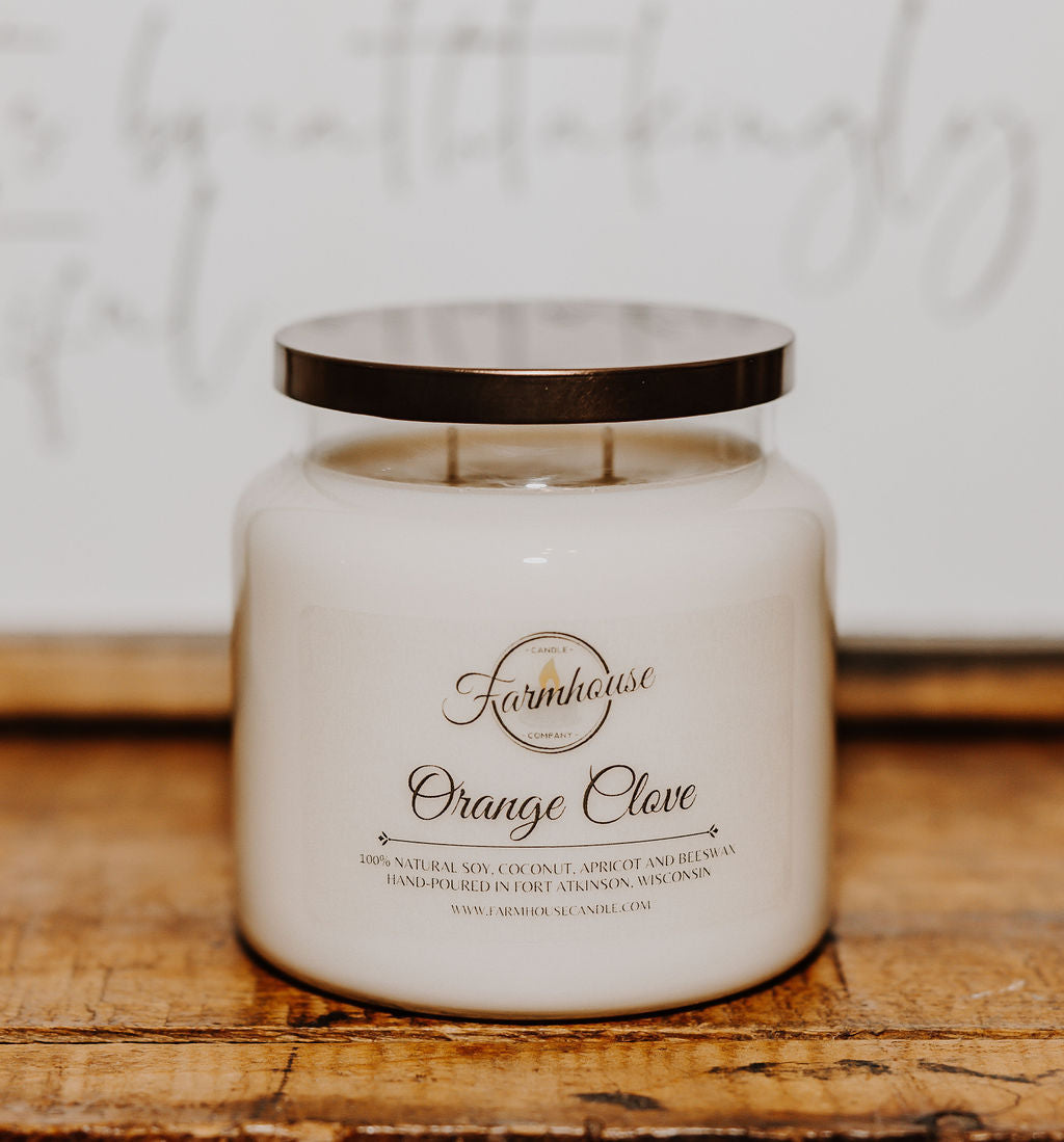 16 oz. Orange Clove Candle | FARMHOUSE CANDLE COMPANY