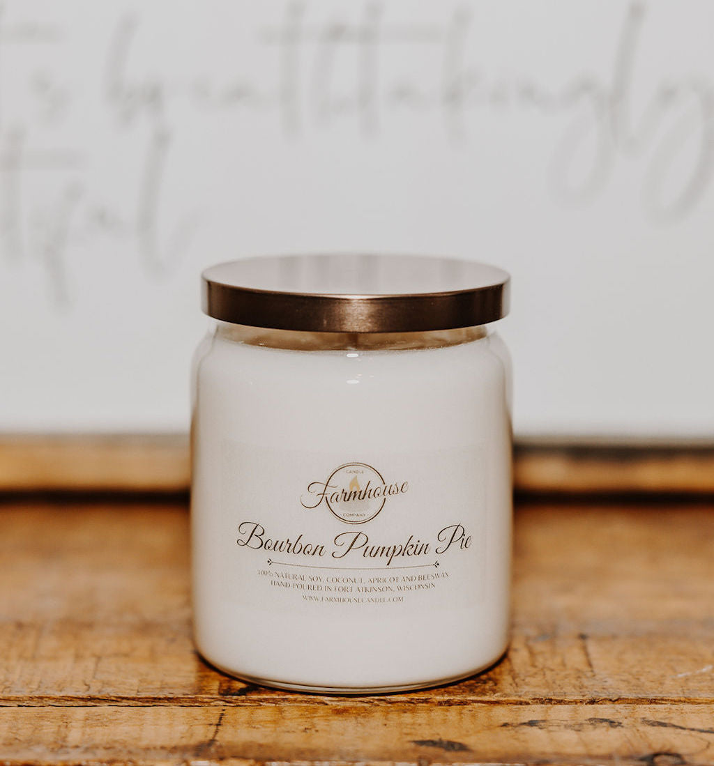 10 oz. Bourbon Pumpkin Pie Candle | FARMHOUSE CANDLE COMPANY