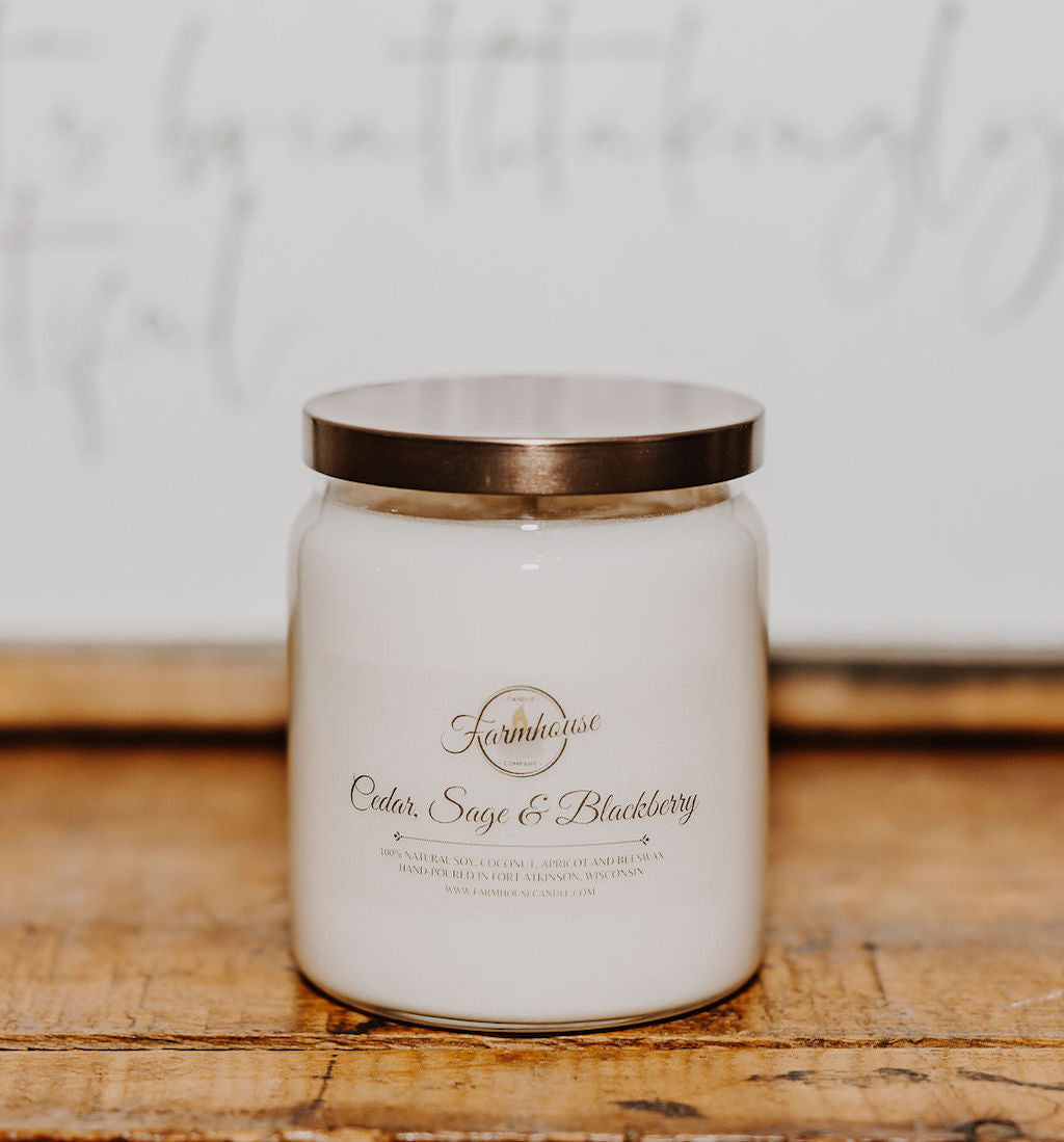 10 oz. Cedar, Sage & Blackberry | FARMHOUSE CANDLE COMPANY