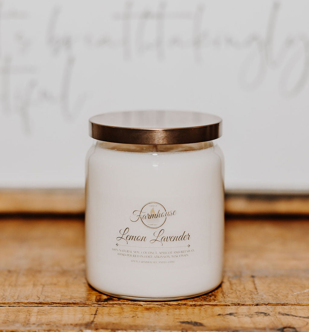 10 oz. Lemon Lavender Candle | FARMHOUSE CANDLE COMPANY