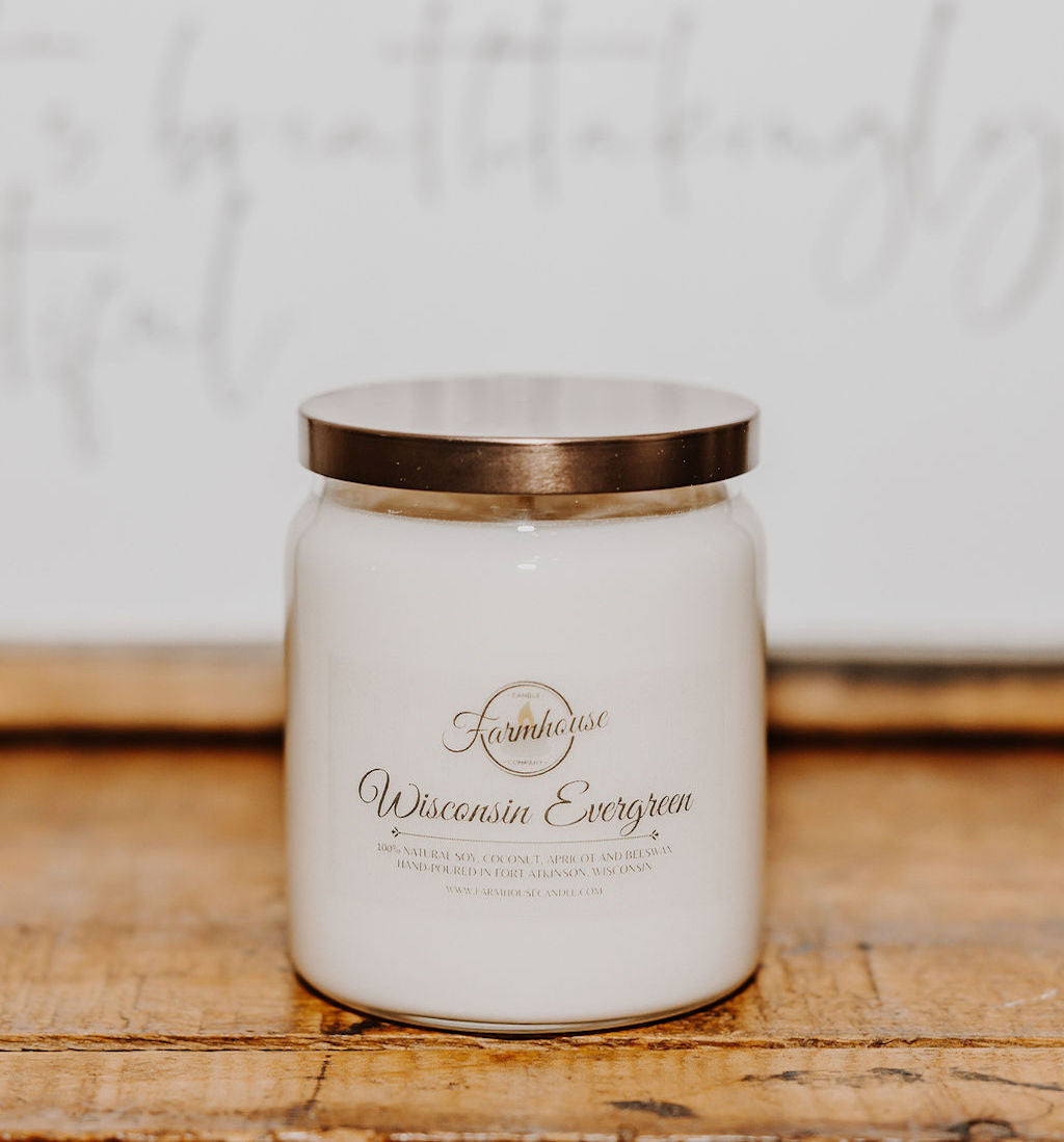 10 oz. Wisconsin Evergreen Candle | FARMHOUSE CANDLE COMPANY